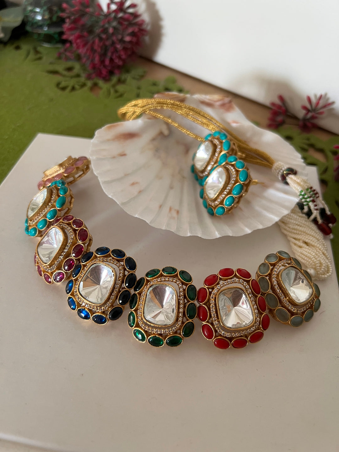 SHIVKA Designer Choker with Earrings