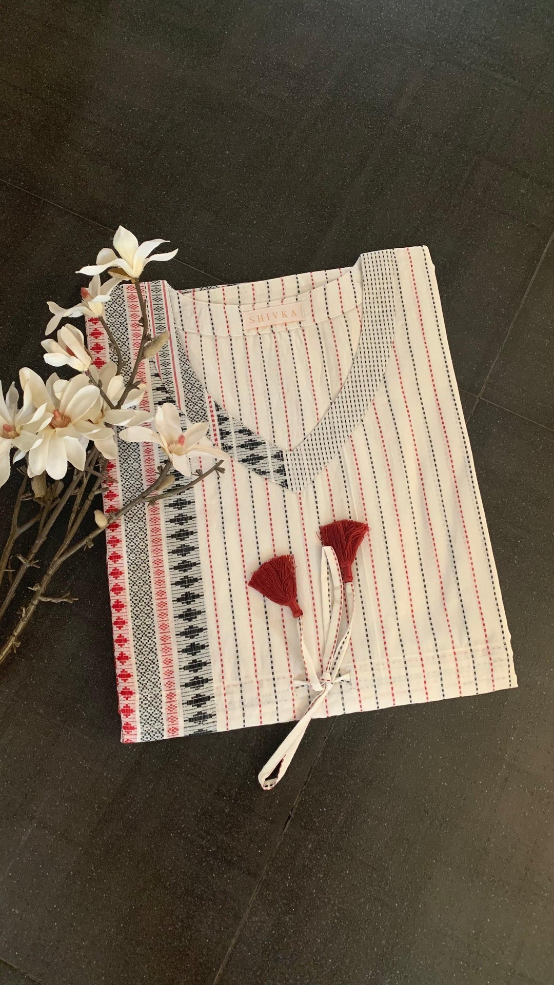 White Cotton Kaftan - SHIVKA