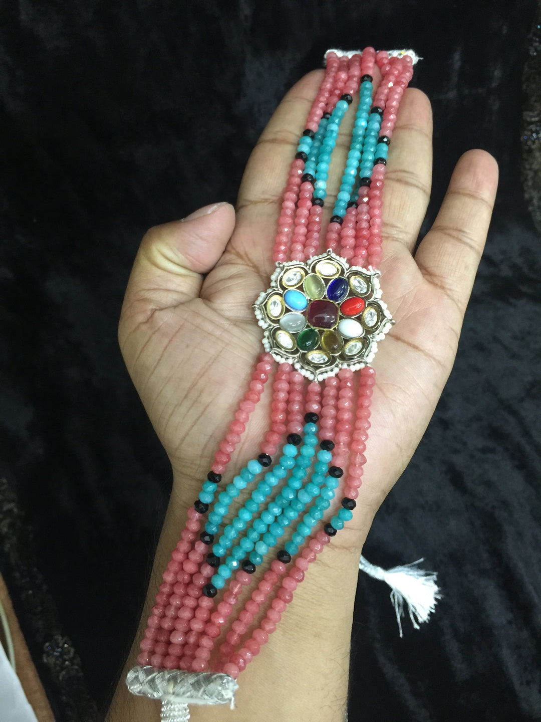 Designer Multicolored Choker with Studs