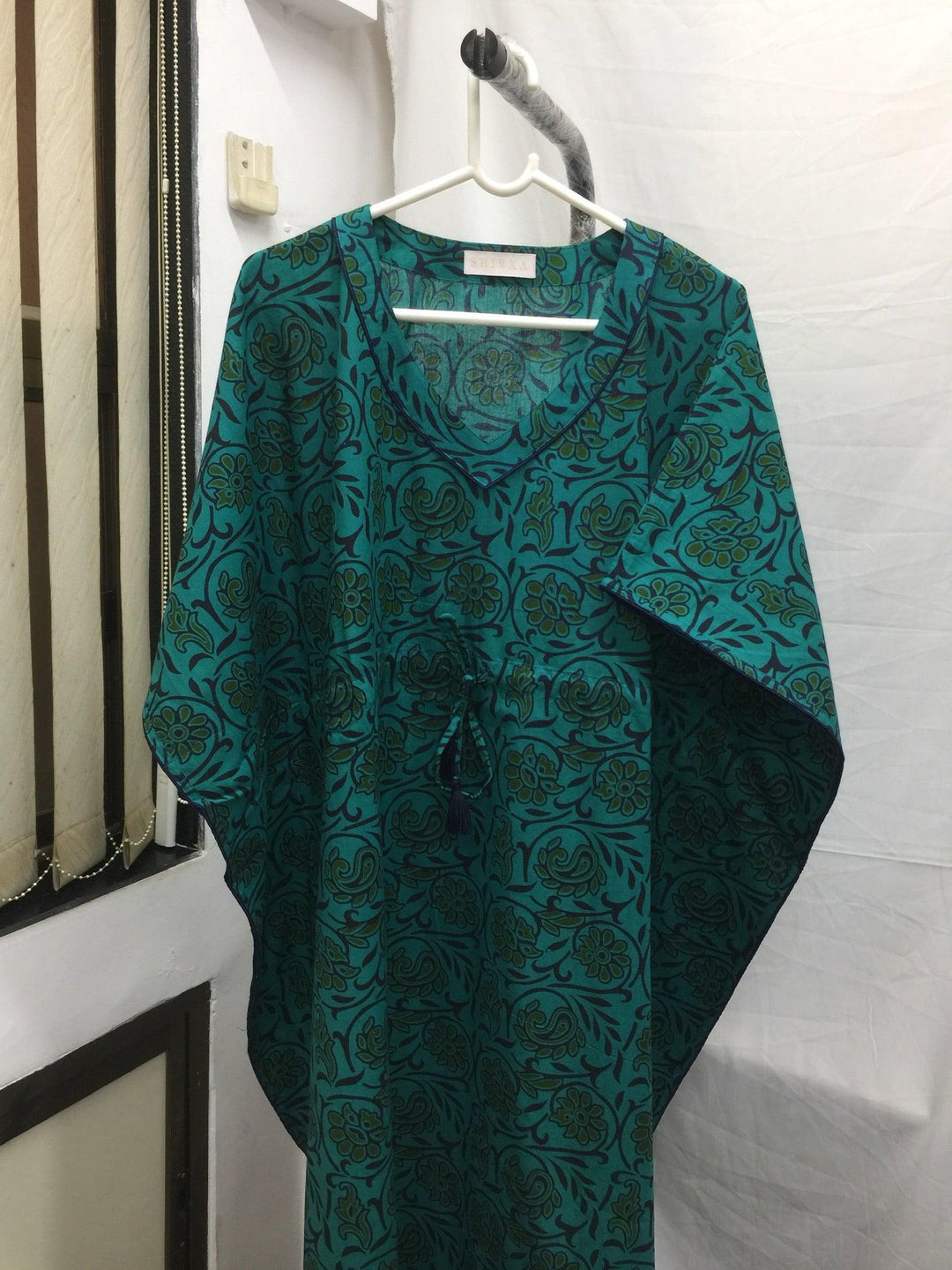 Indian Print Cotton Kaftan - SHIVKA