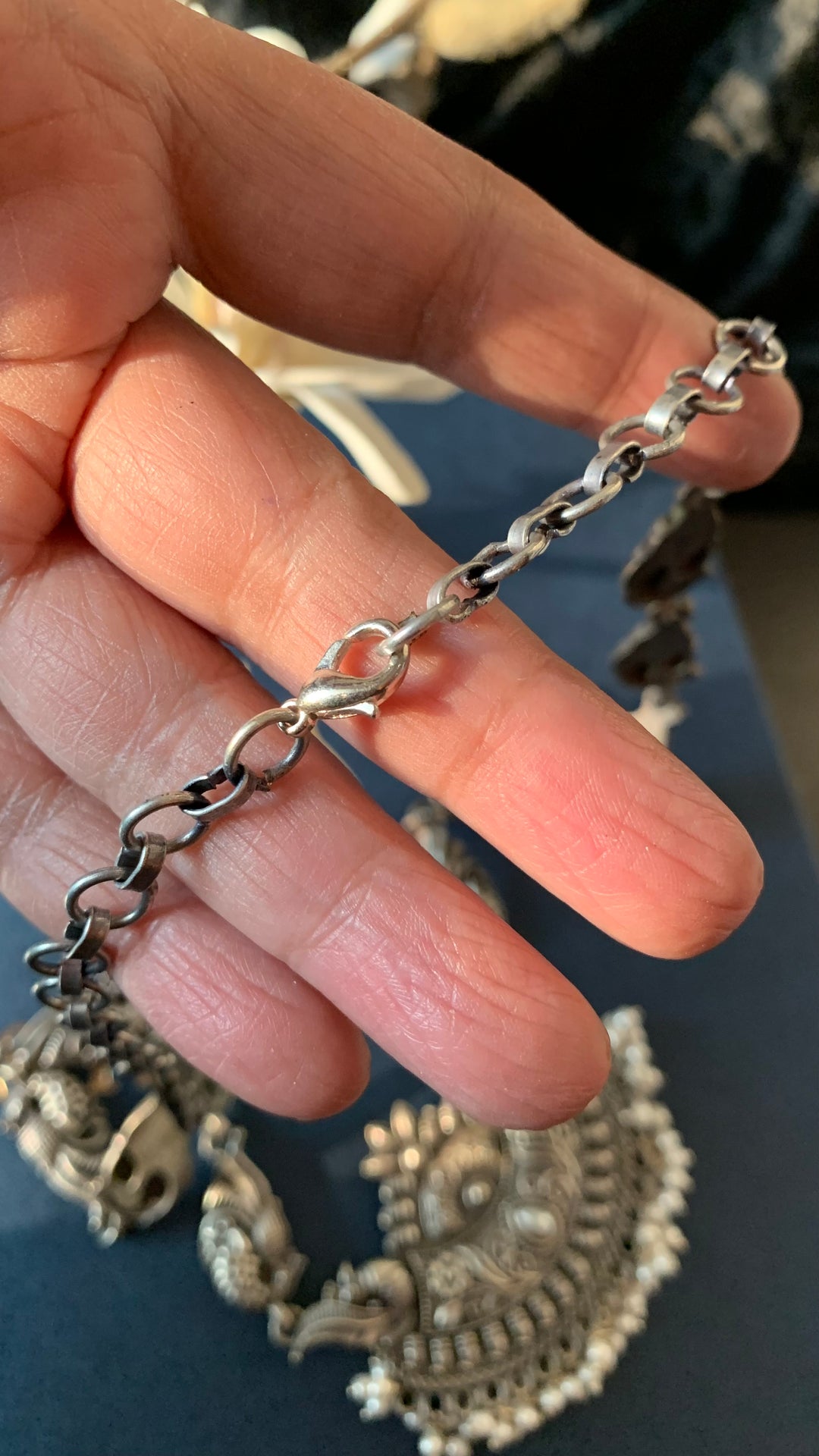 Antique Pendant Necklace with Earrings