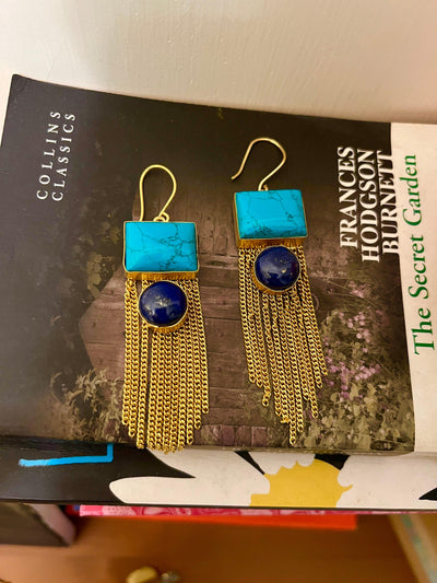 Turquoise Egyptian Earrings - SHIVKA