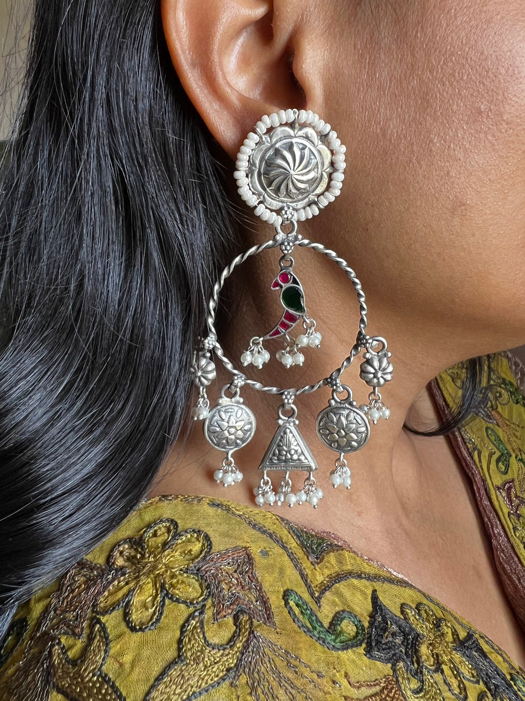 Designer Pure 925 Silver Earrings