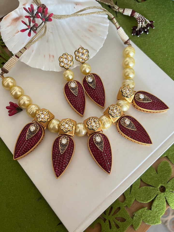 SHIVKA One of a Kind Designer Necklace with Earrings