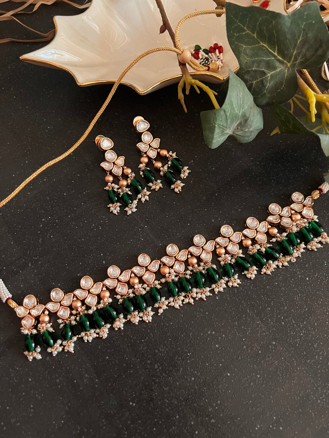 Classic Kundan Choker with Earrings