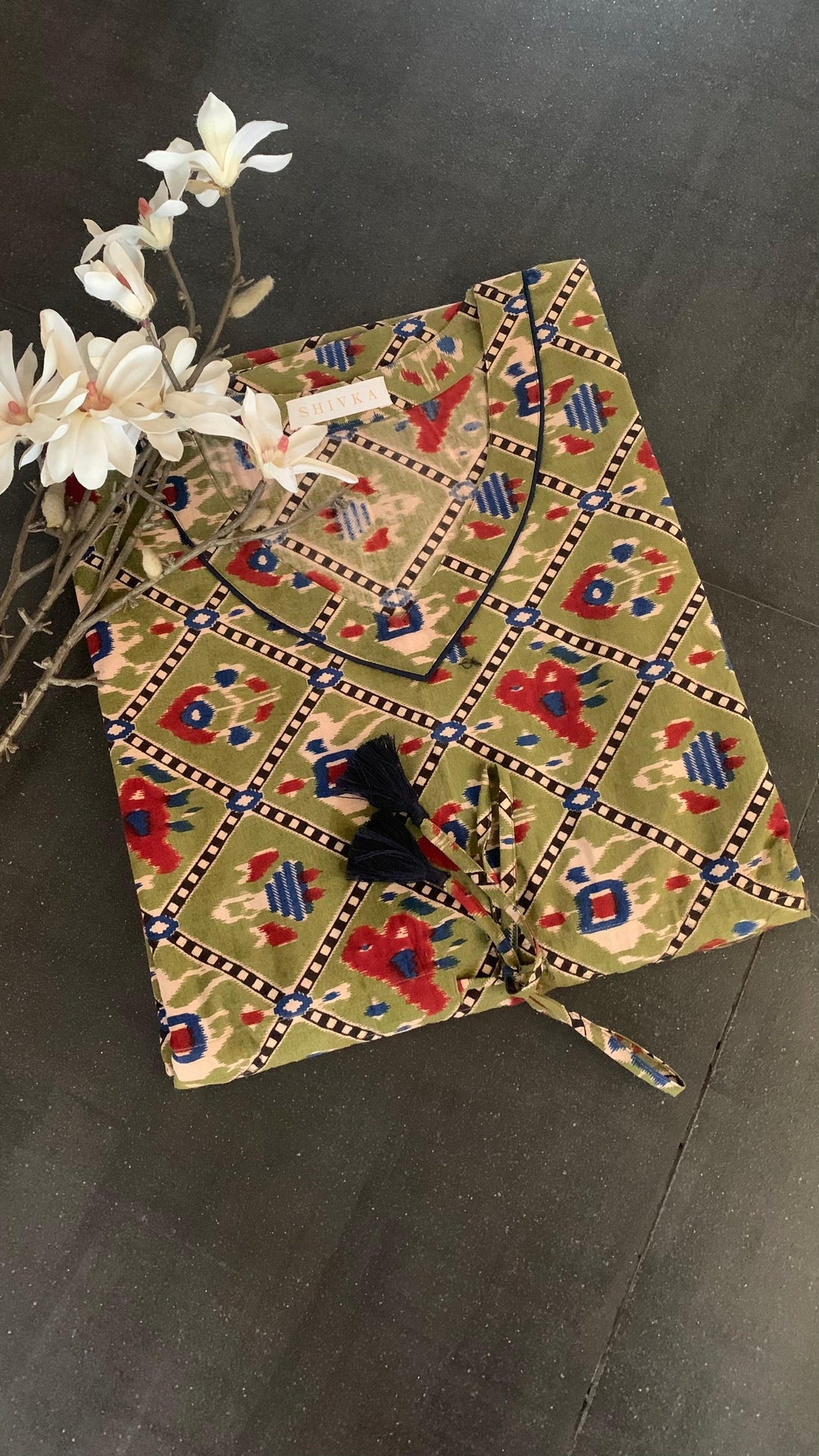 Printed Cotton Kaftan - SHIVKA