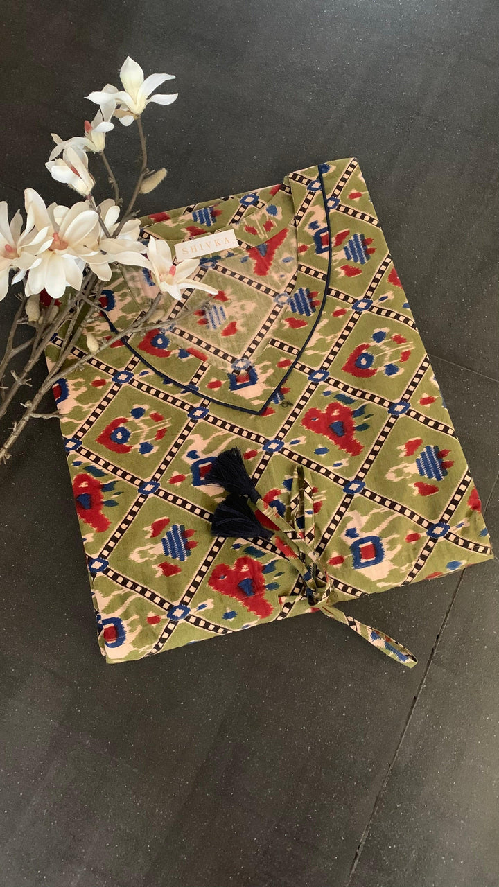 Printed Cotton Kaftan - SHIVKA