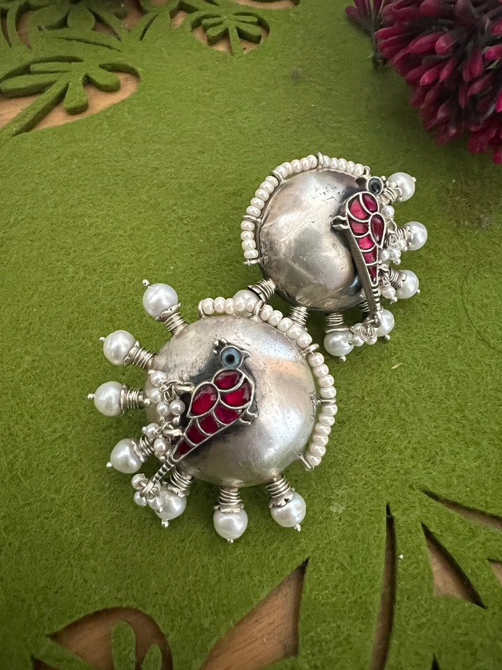 Designer Pure 925 Silver Pearl Studs