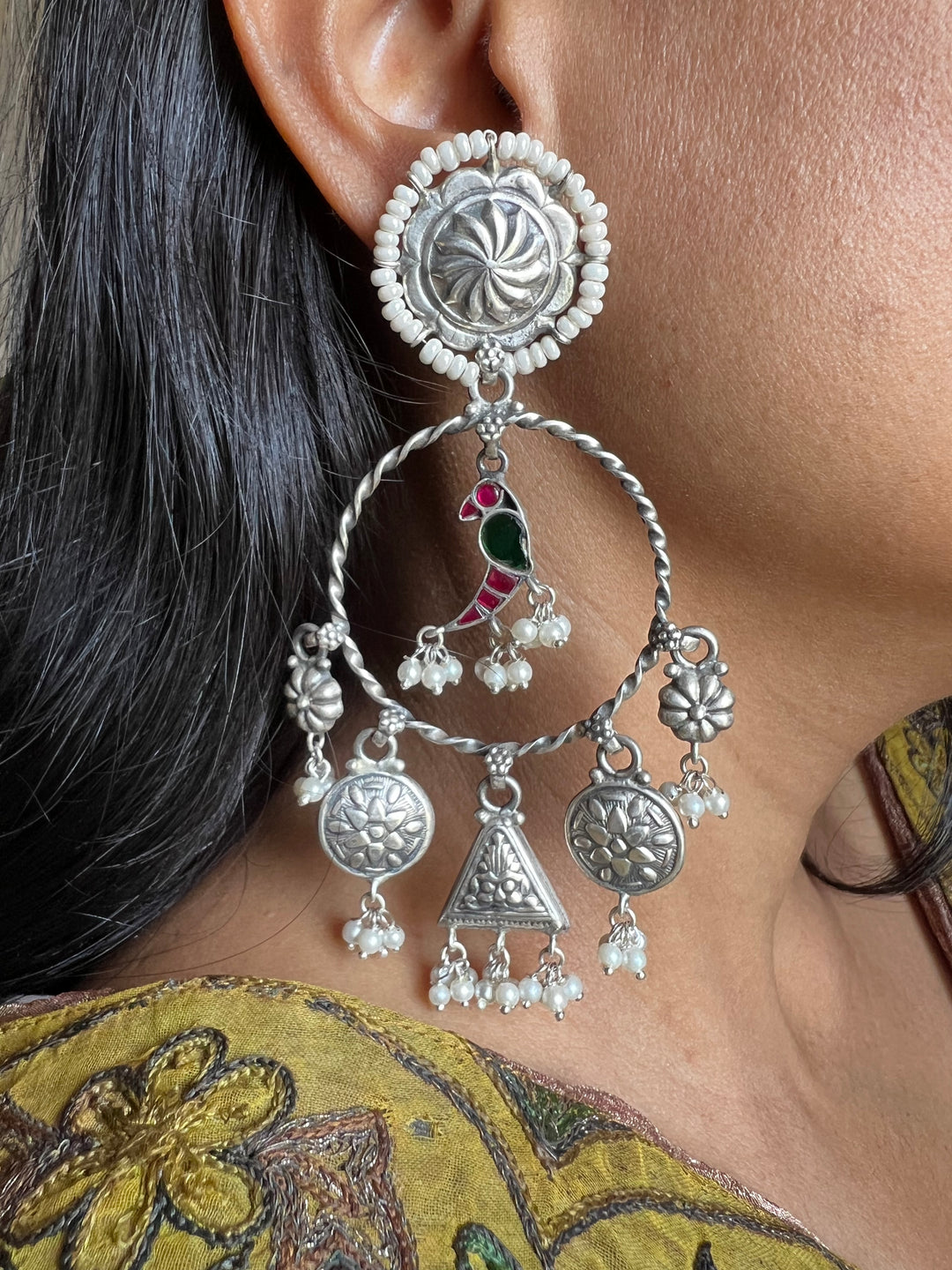 Designer Pure 925 Silver Earrings