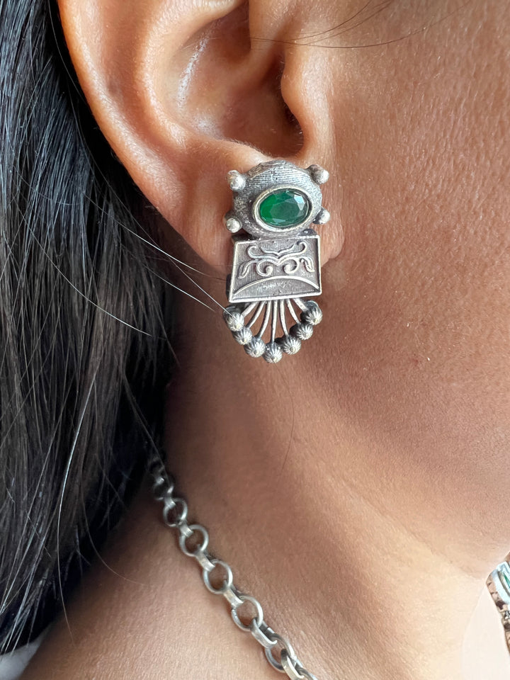 Antique Collar Necklace with Statement Studs