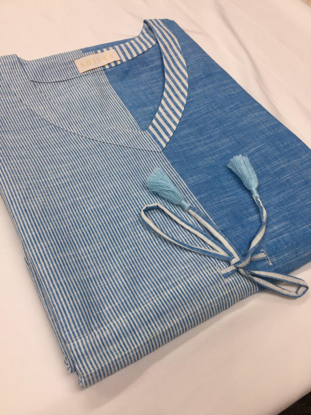 Indian Print Cotton Kaftan - SHIVKA