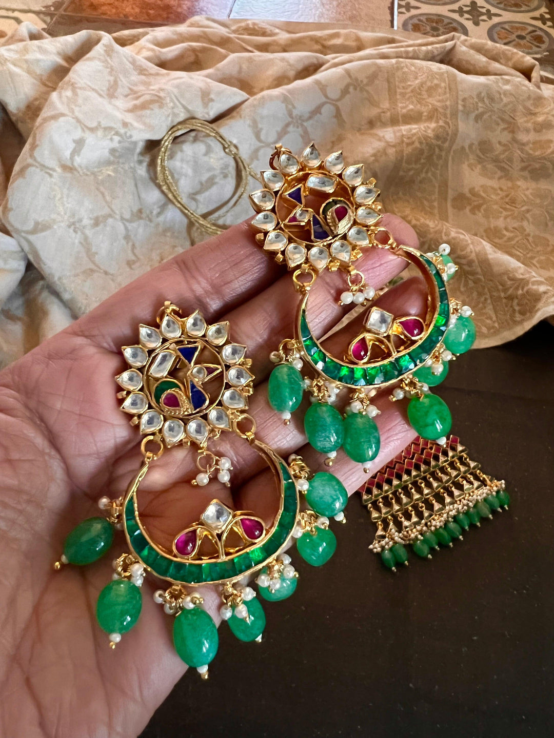 Royal Kundan Wedding Necklace with Earrings - SHIVKA
