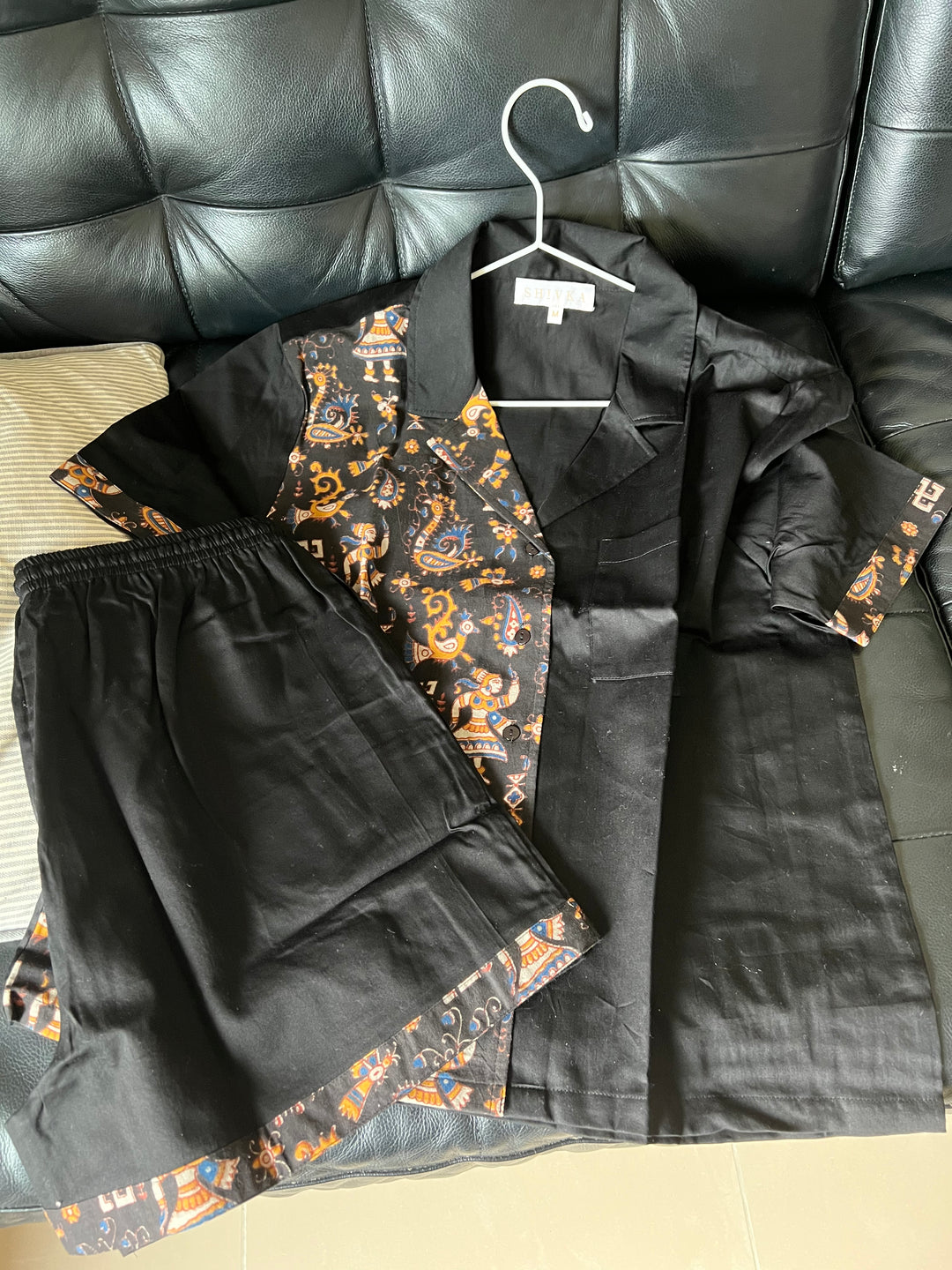 Designer Indian Print Cotton Night Suit - Set of Two