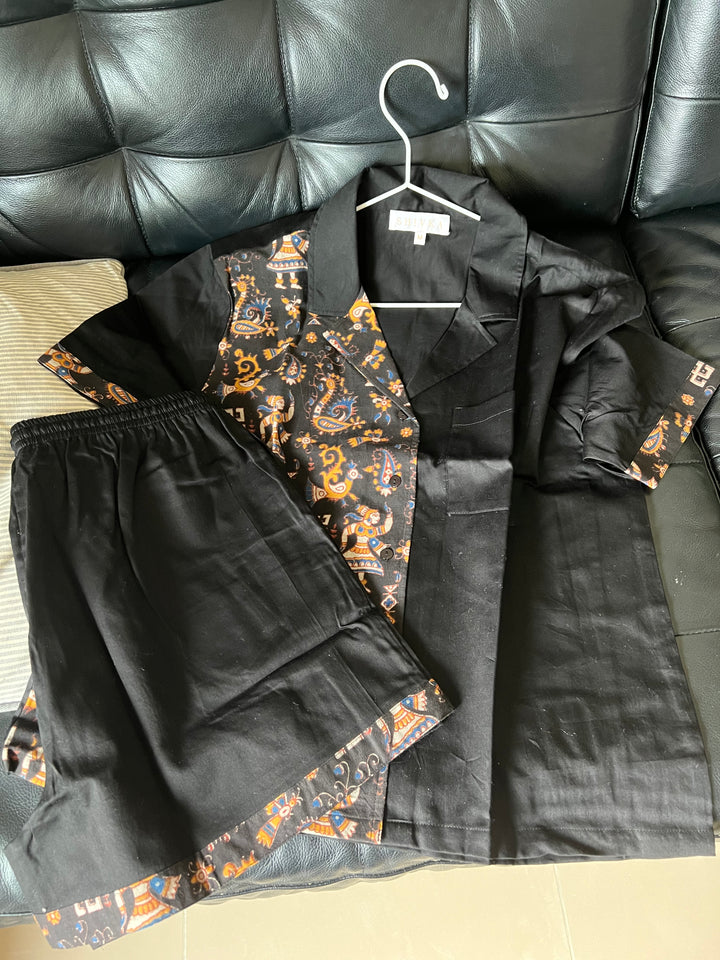 Designer Indian Print Cotton Night Suit - Set of Two