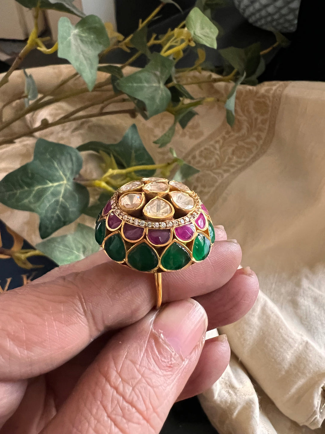 Designer Bridal Kundan Ring