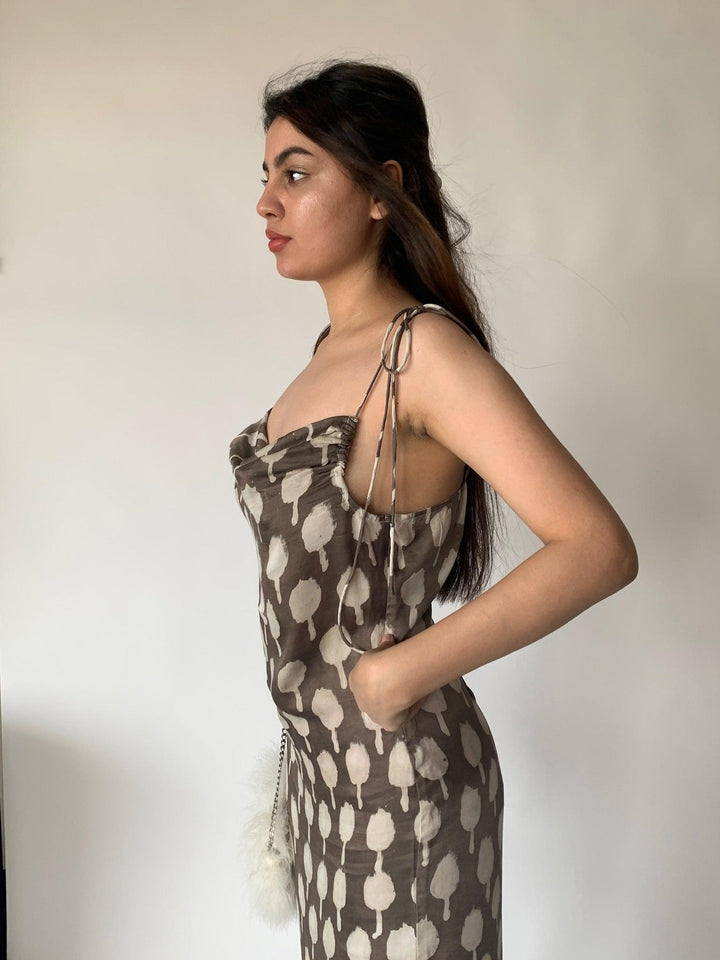 String Tie Long Dress - SHIVKA