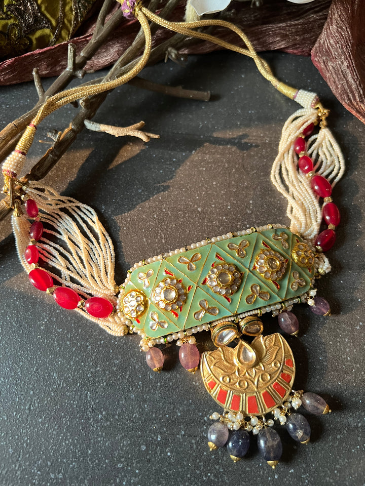 Scintillating Pearls Choker with Studs