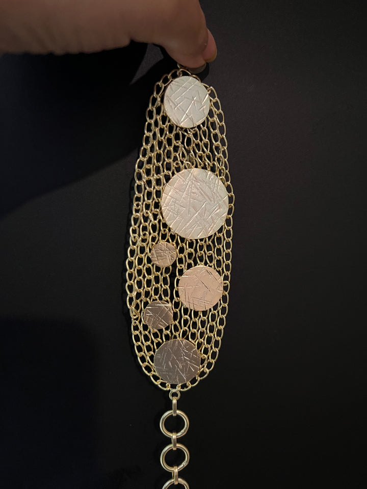 Statement Gold Mesh Bracelet