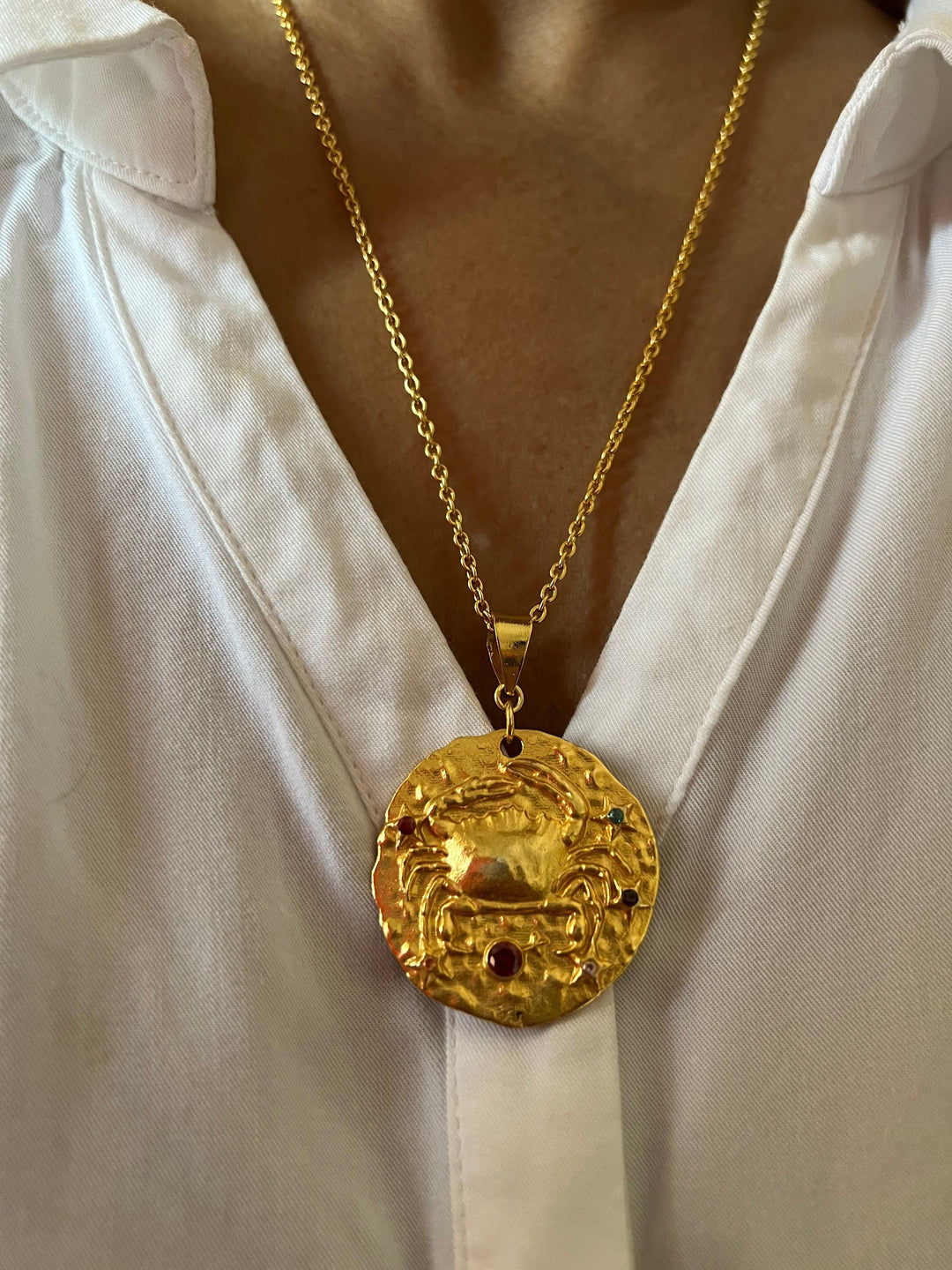 Statement Cancer Pendant Necklace - SHIVKA