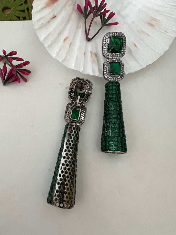 SHIVKA Victorian Emerald Earrings