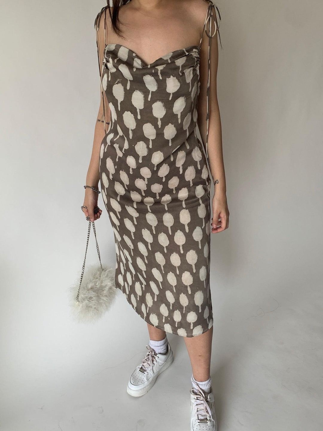 String Tie Long Dress - SHIVKA