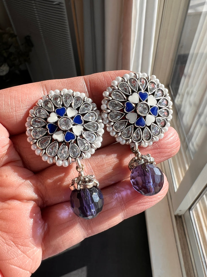 Amethyst Drop Designer Earrings