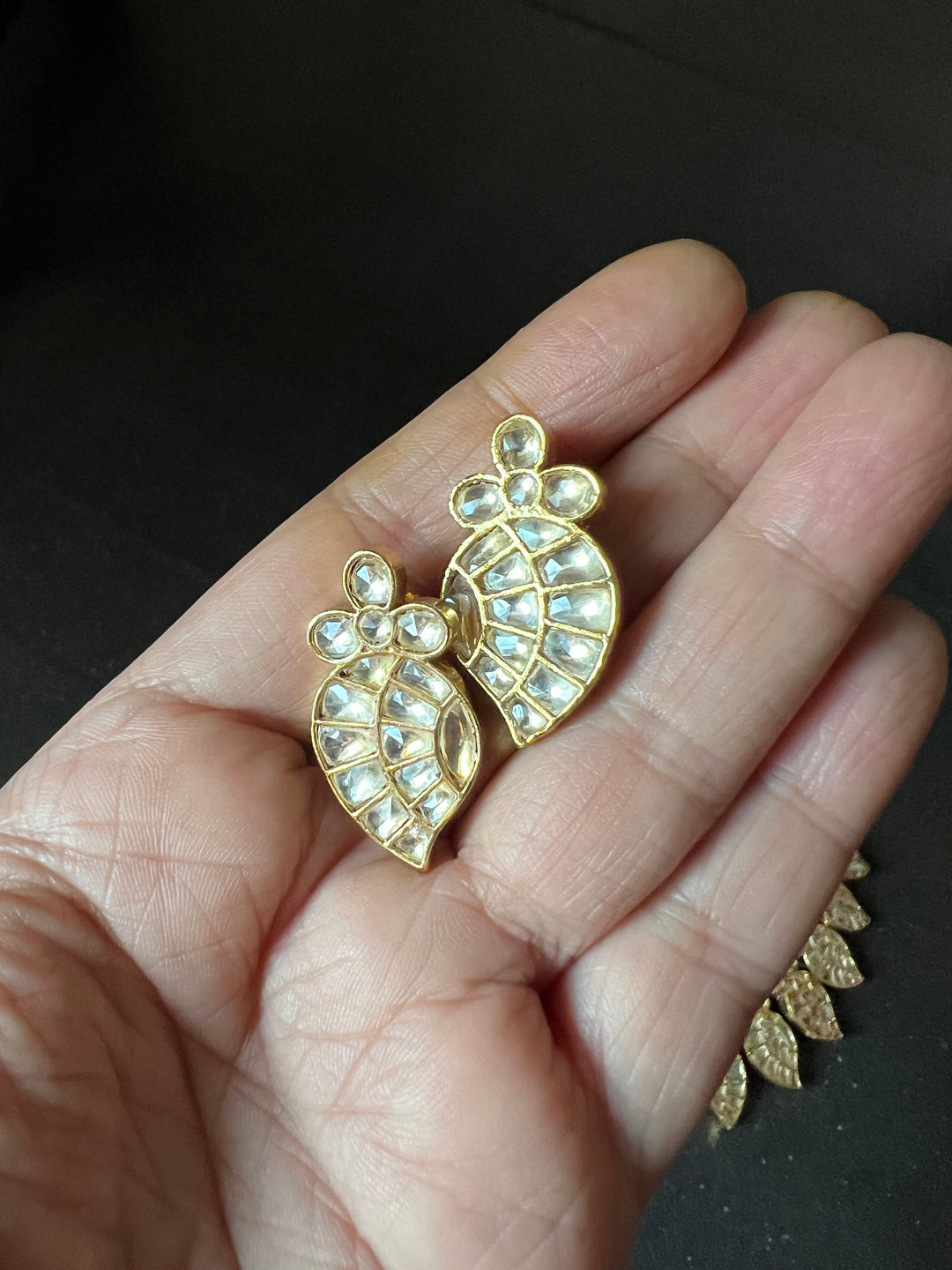 Pachi Kundan Wedding Collar Necklace with Studs