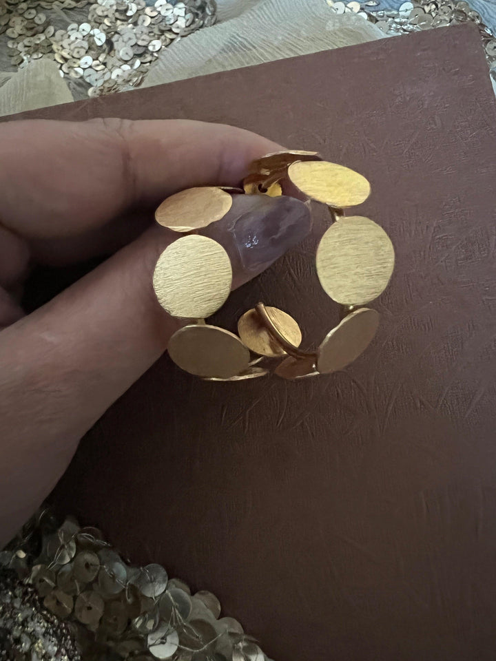 Statement Gold Tone Hoops - SHIVKA