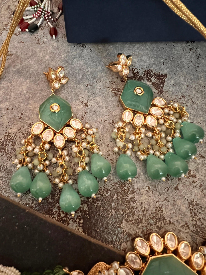 Gorgeous Kundan Choker with Statement Earrings - SHIVKA