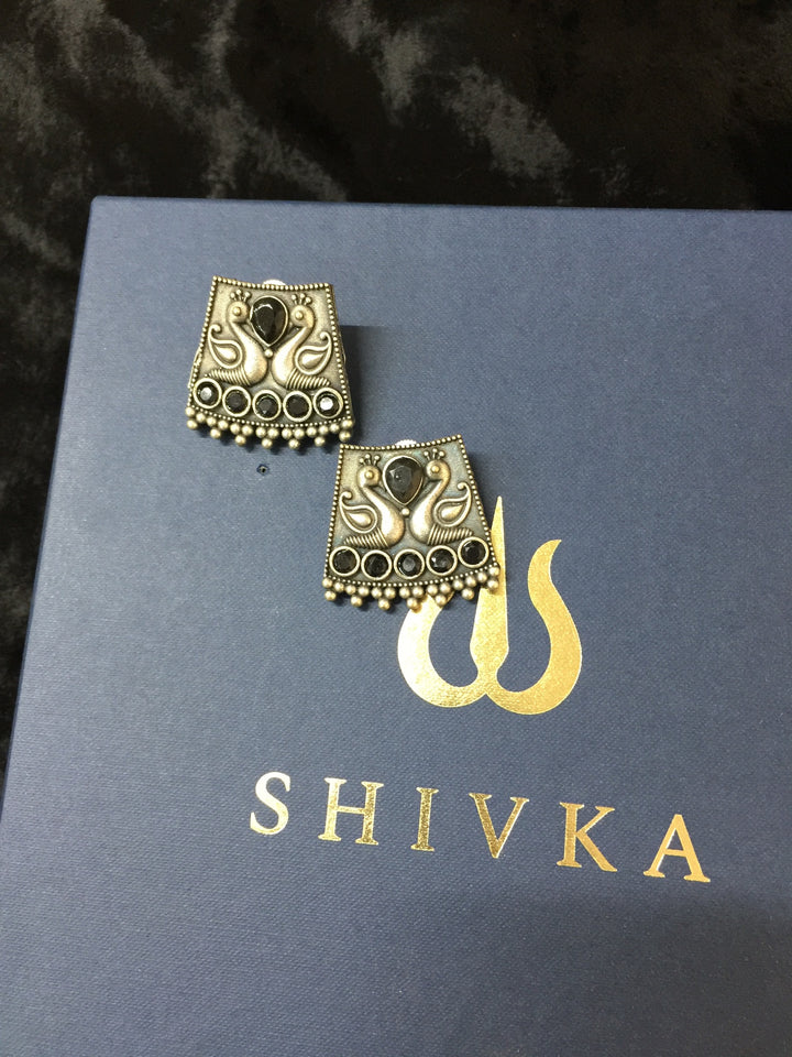 Antique Twin Peacock Earrings