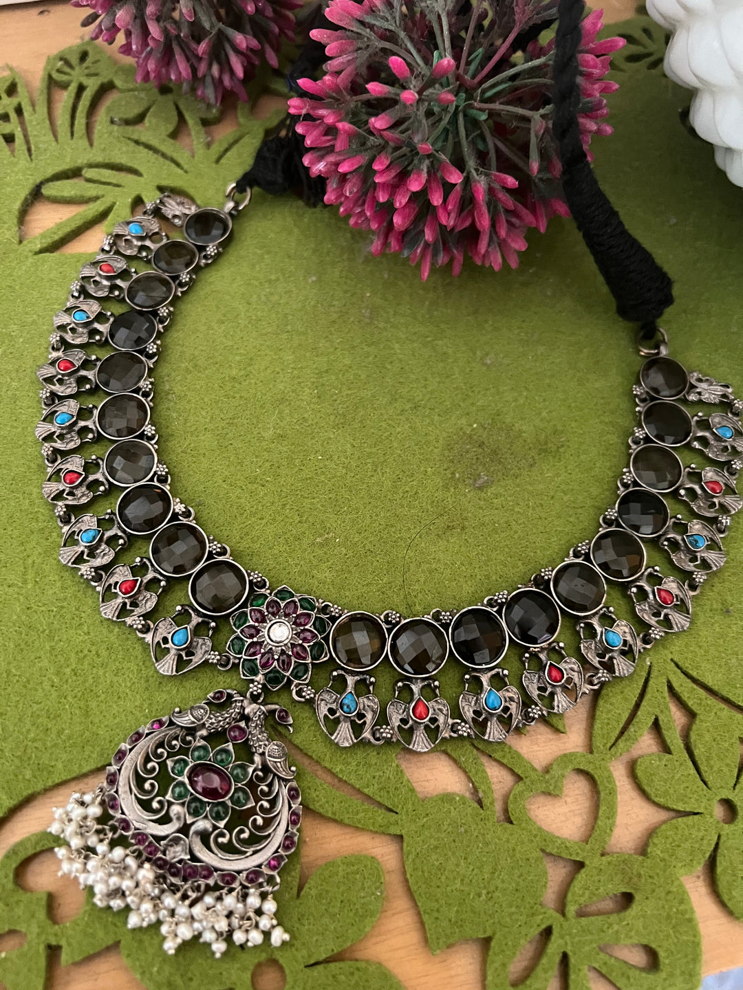 Smoky Quartz Pure 925 Silver Necklace