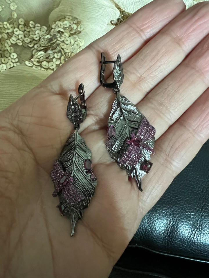 Designer Pure 925 Silver Dragon Fly Earrings