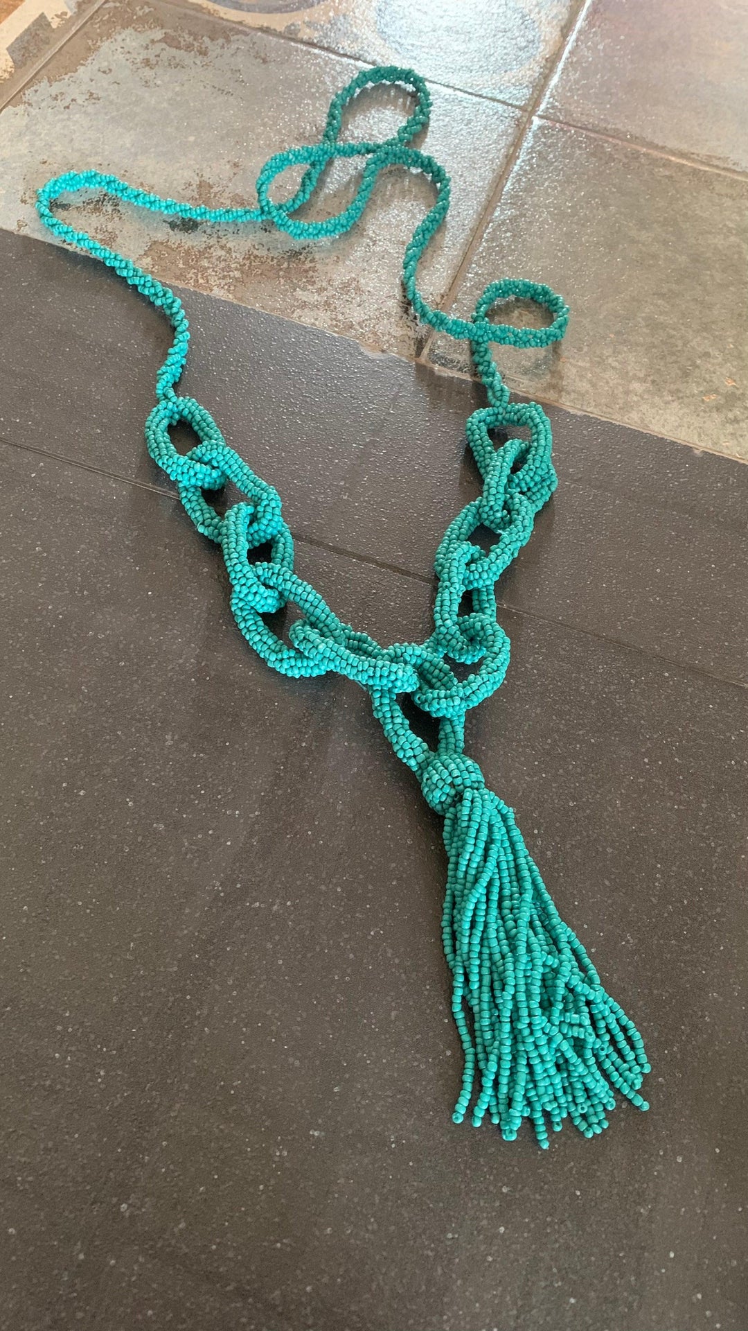 Statement Double Layered Beaded Necklace - SHIVKA