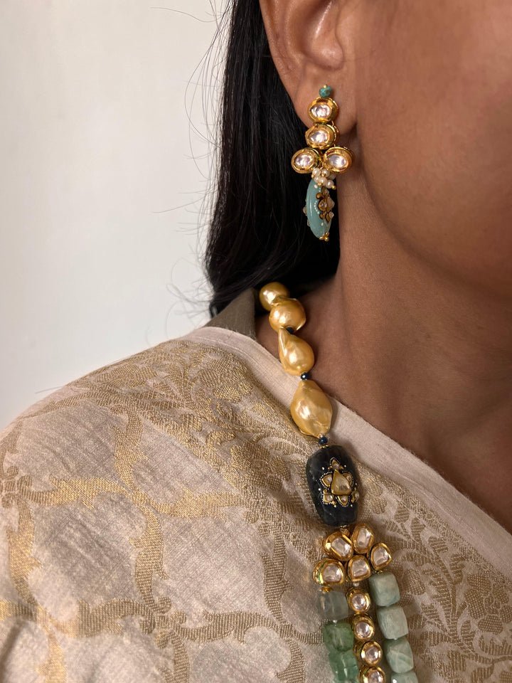 Vintage Fusion Necklace with Earrings - SHIVKA