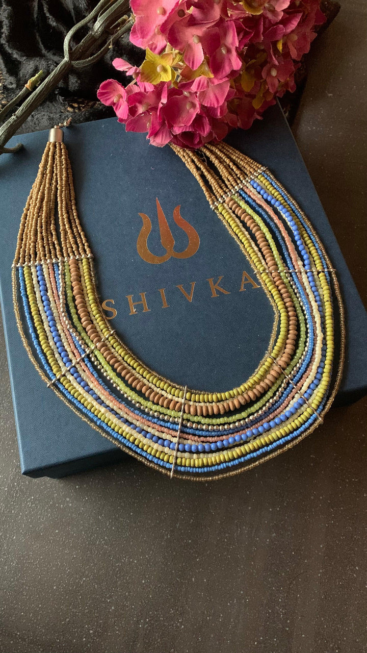 Statement Beaded Necklace - SHIVKA