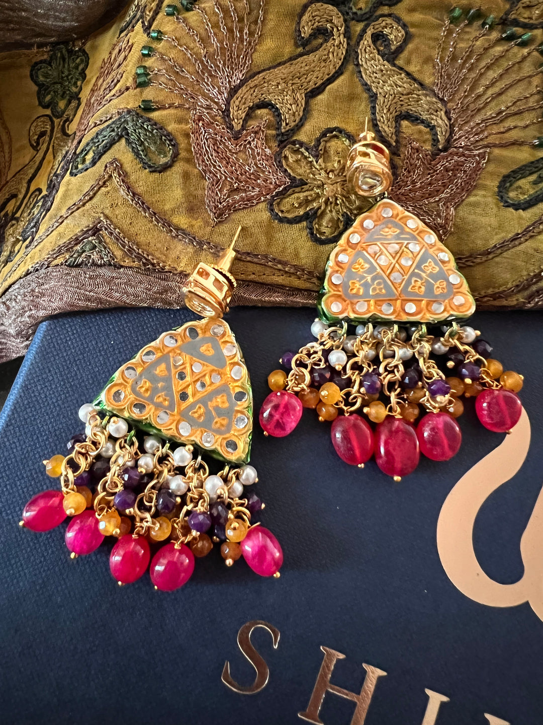 Elegant Meenakari Kundan Choker with Earrings