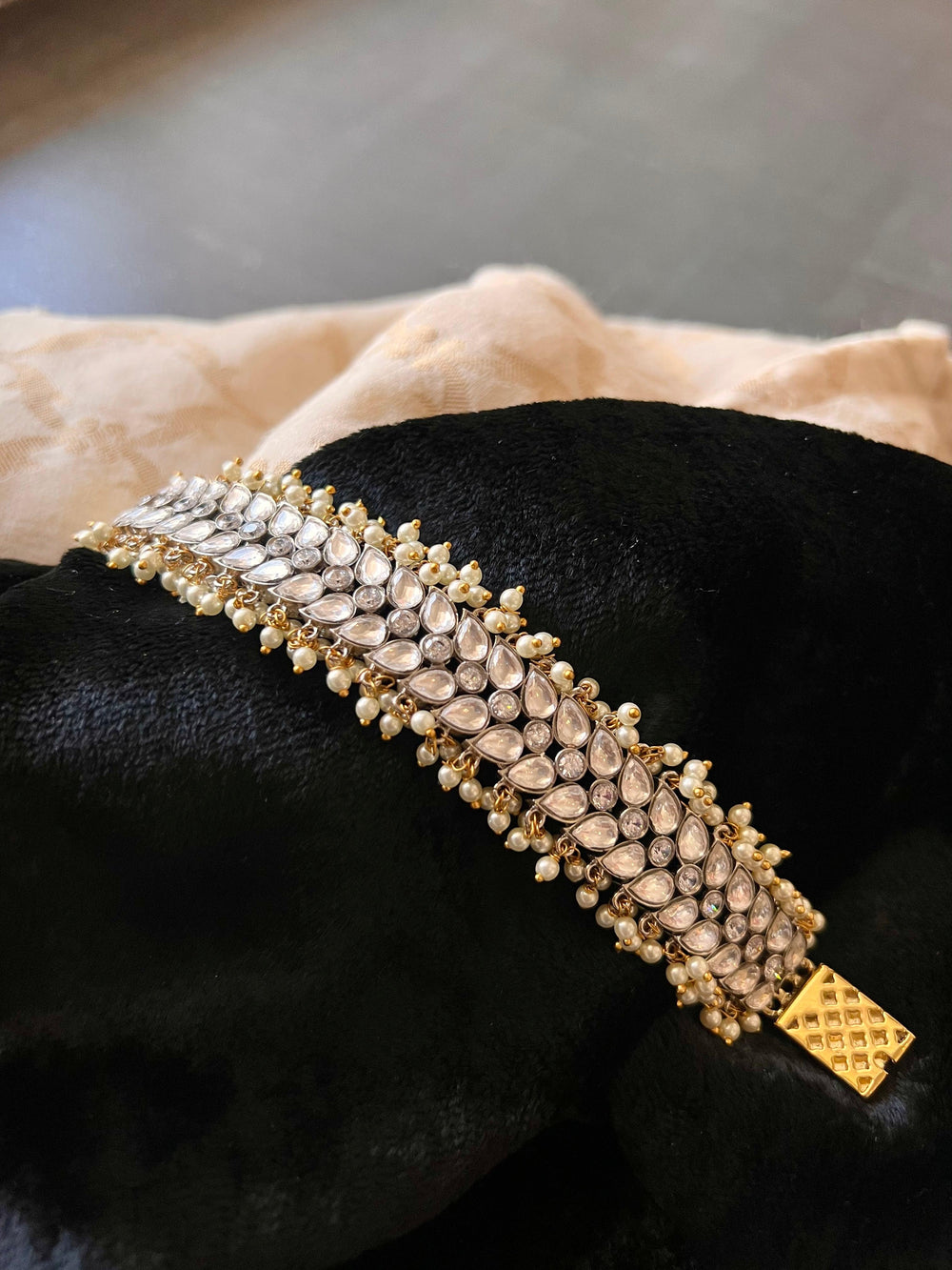 Scintillating Faux Diamond Bracelet - SHIVKA