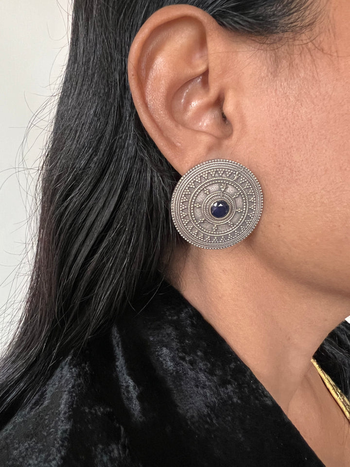 Antique Blue Stone Studs