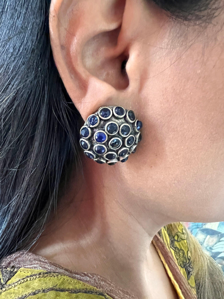 Round Stone Studs - SHIVKA
