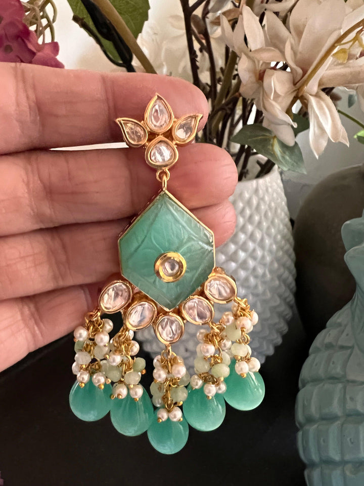 Gorgeous Kundan Choker with Statement Earrings - SHIVKA