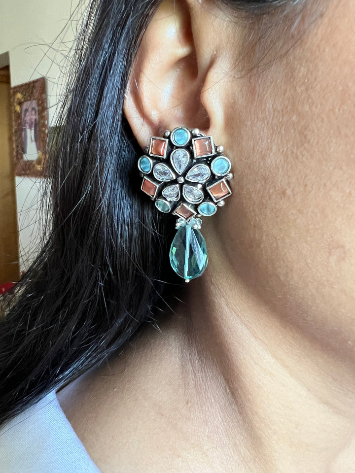 Antique Green Amethyst Earrings