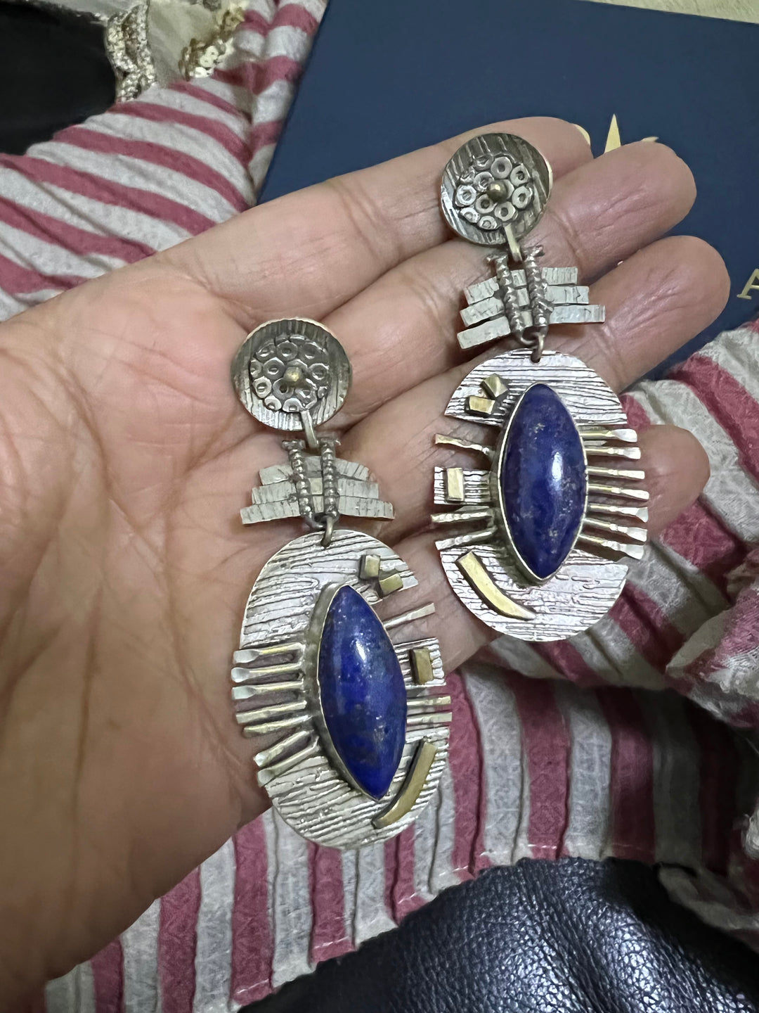 Vintage Lapis Lazuli Earrings