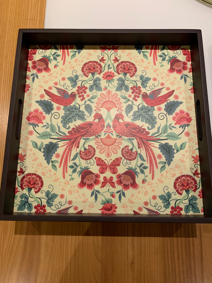 Designer Peacock Wooden Tray