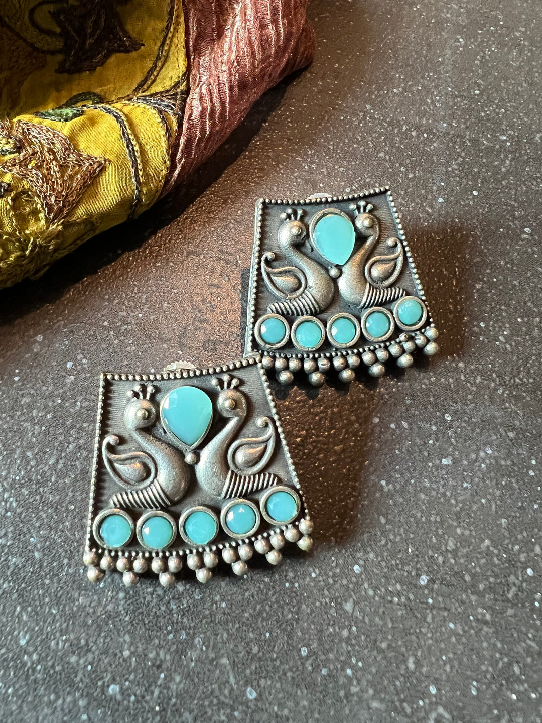 Antique Twin Peacock Earrings