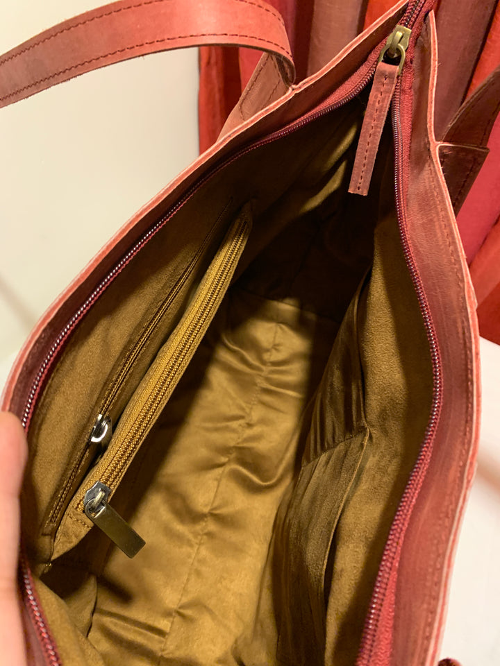 Earthy Pink Crunch Tote