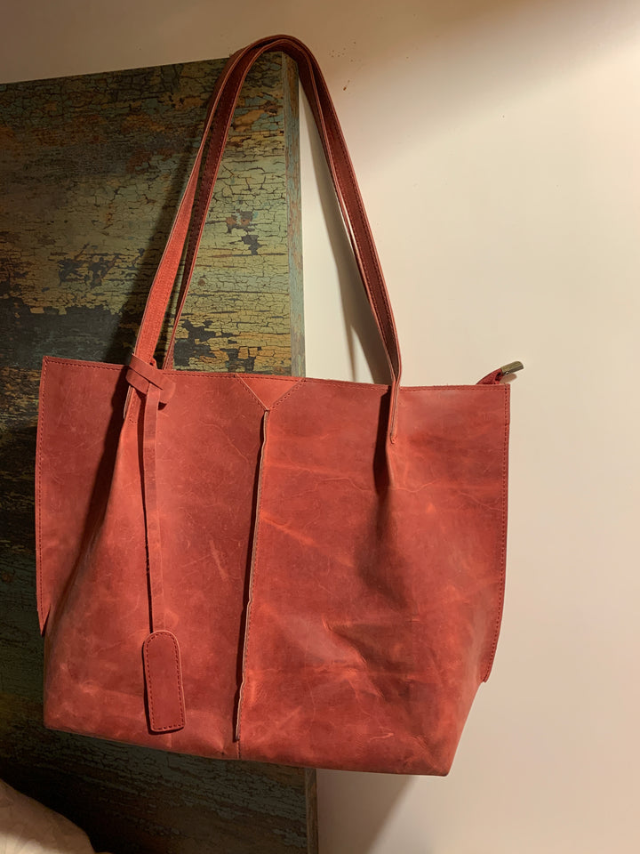 Earthy Pink Crunch Tote