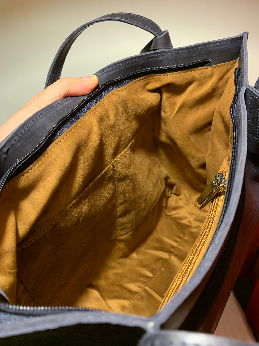 Classic Black Crunch Tote