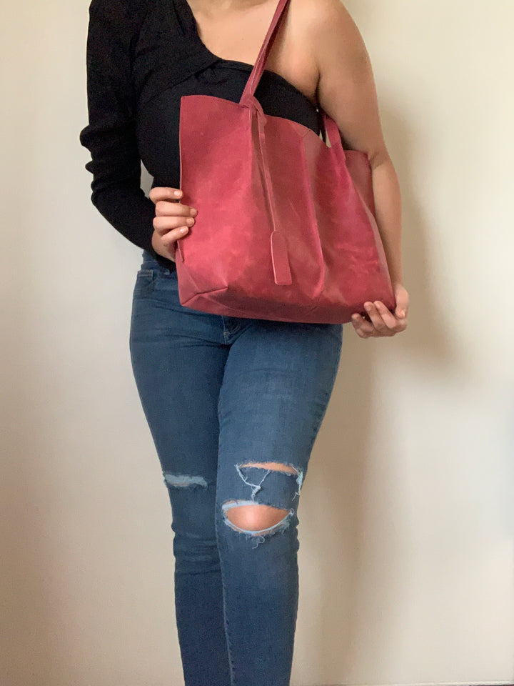Earthy Pink Crunch Tote