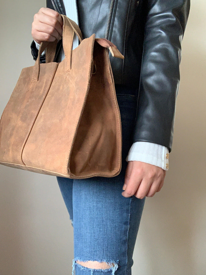 Light Brown Office Bag - SHIVKA