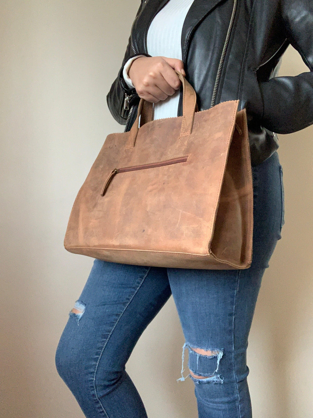 Light Brown Office Bag - SHIVKA